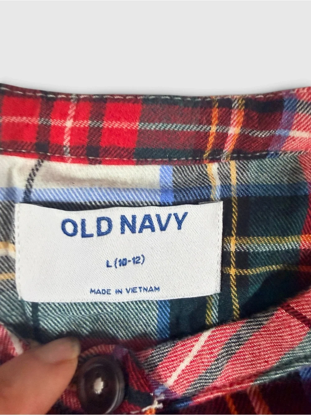 Old Navy Girls L 10-12 Plaid Tartan Tiered Dress Holiday Christmas Long Sleeve